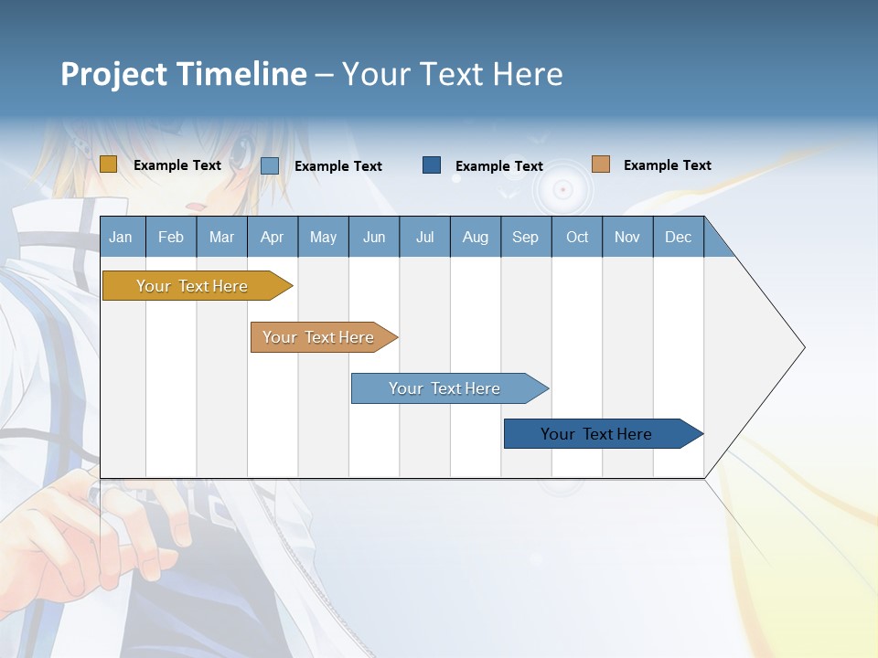 A Anime Character With Blonde Hair And Glasses PowerPoint Template