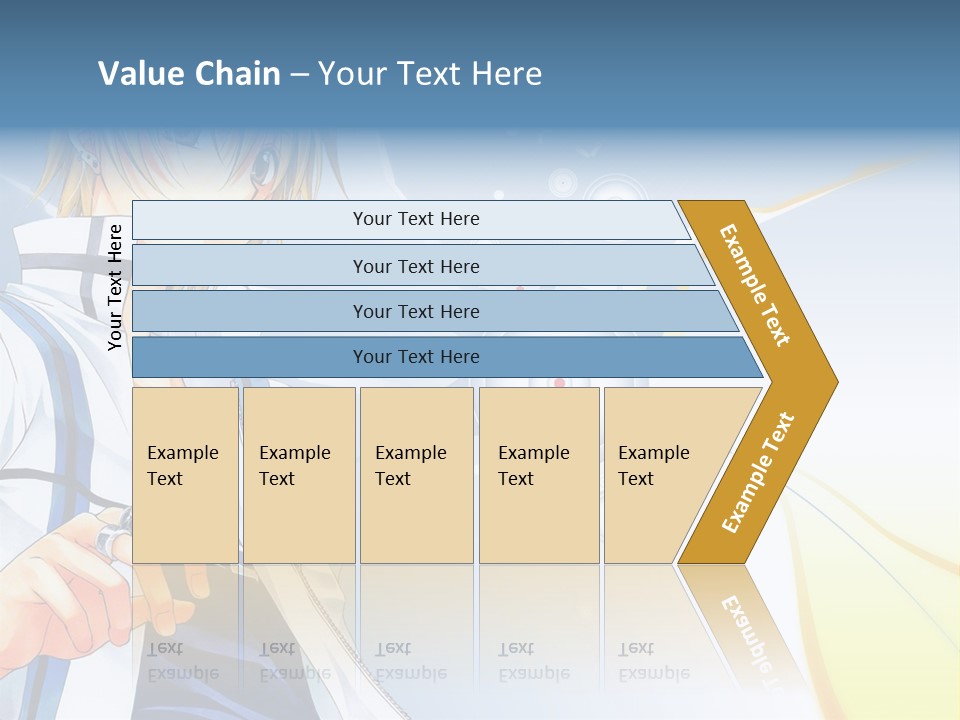 A Anime Character With Blonde Hair And Glasses PowerPoint Template