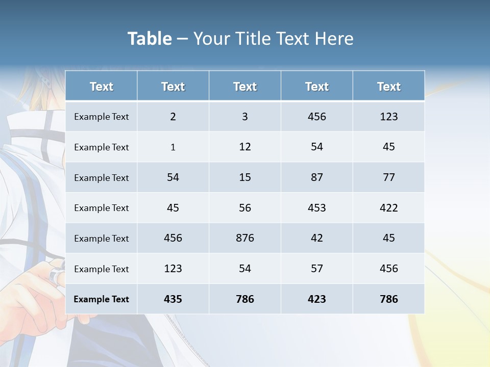 A Anime Character With Blonde Hair And Glasses PowerPoint Template