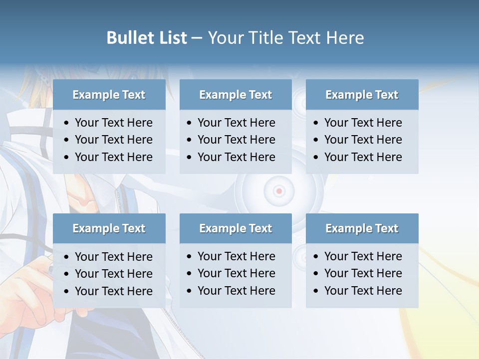 A Anime Character With Blonde Hair And Glasses PowerPoint Template