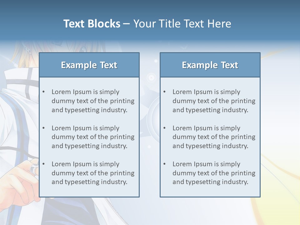 A Anime Character With Blonde Hair And Glasses PowerPoint Template