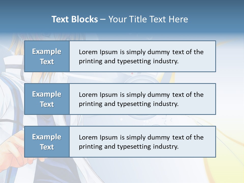 A Anime Character With Blonde Hair And Glasses PowerPoint Template