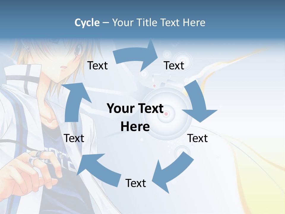 A Anime Character With Blonde Hair And Glasses PowerPoint Template