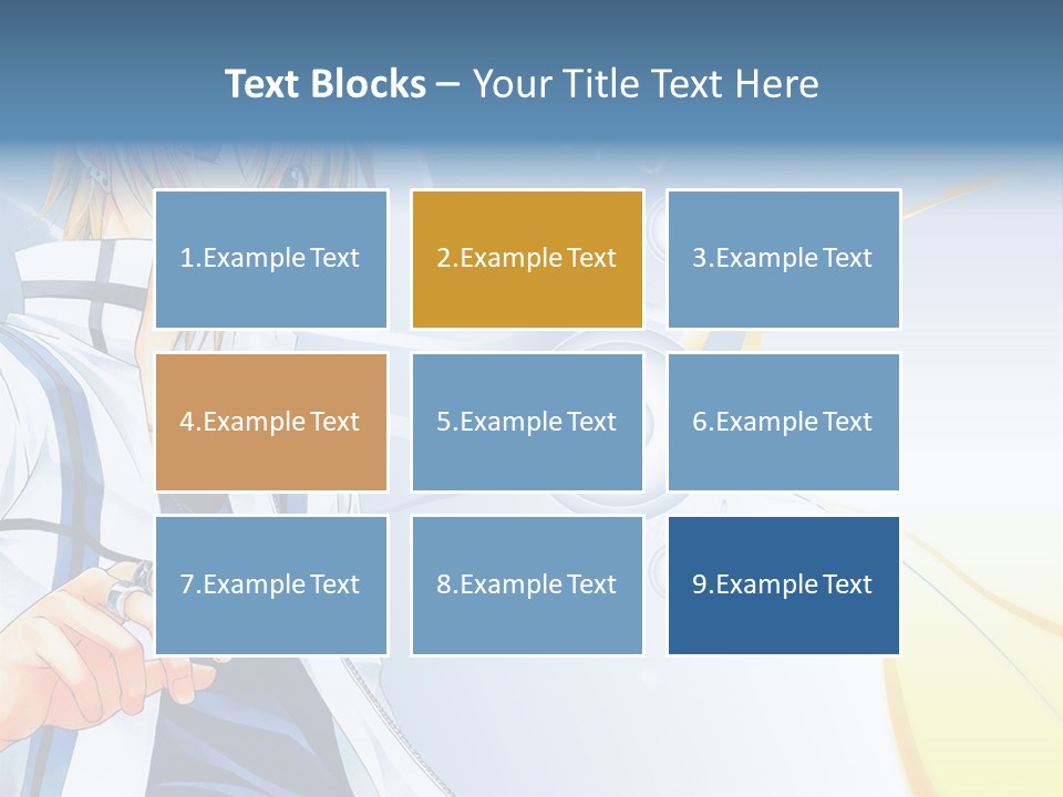 A Anime Character With Blonde Hair And Glasses PowerPoint Template
