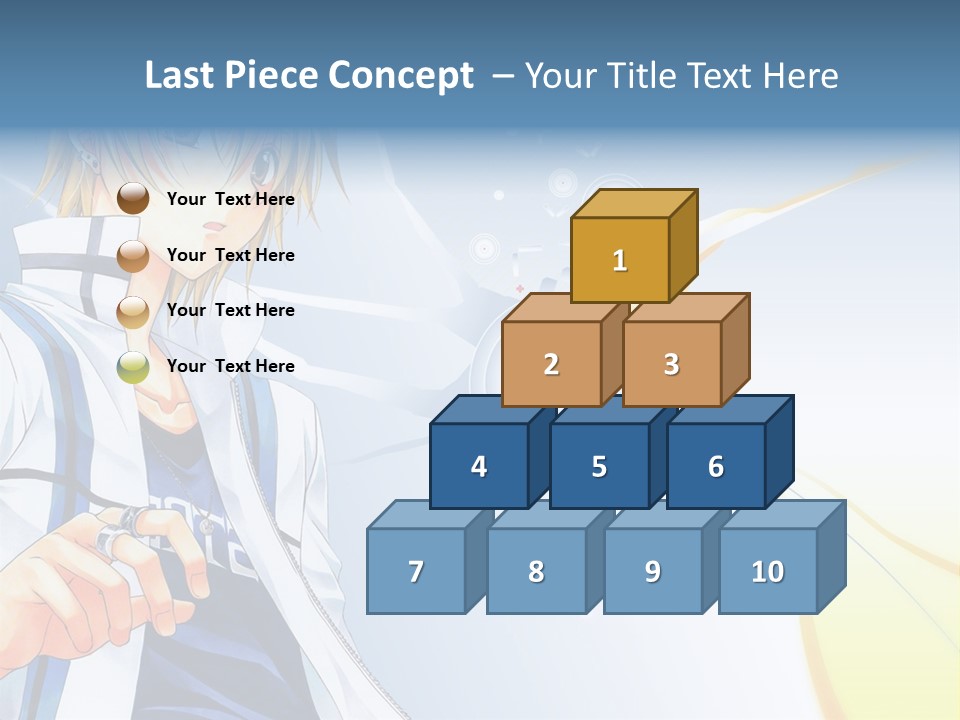 A Anime Character With Blonde Hair And Glasses PowerPoint Template