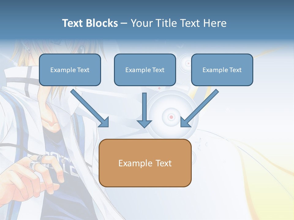 A Anime Character With Blonde Hair And Glasses PowerPoint Template