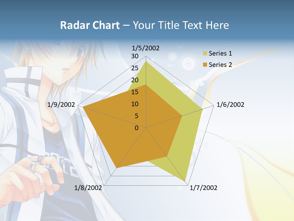 A Anime Character With Blonde Hair And Glasses PowerPoint Template