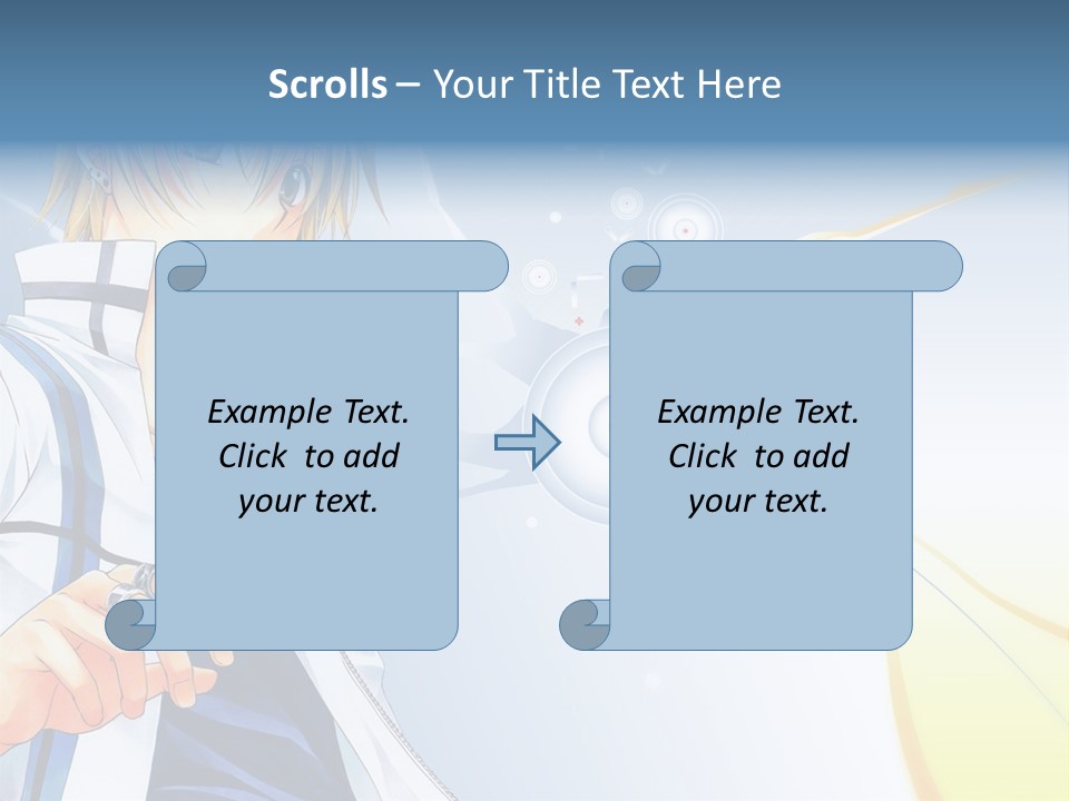 A Anime Character With Blonde Hair And Glasses PowerPoint Template