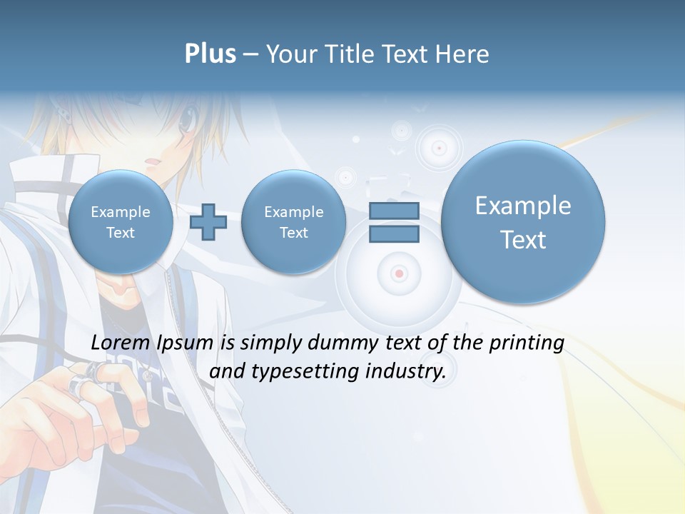 A Anime Character With Blonde Hair And Glasses PowerPoint Template