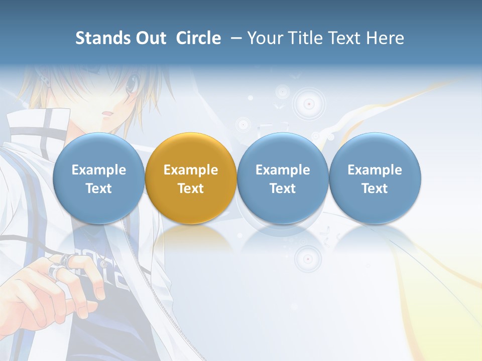 A Anime Character With Blonde Hair And Glasses PowerPoint Template