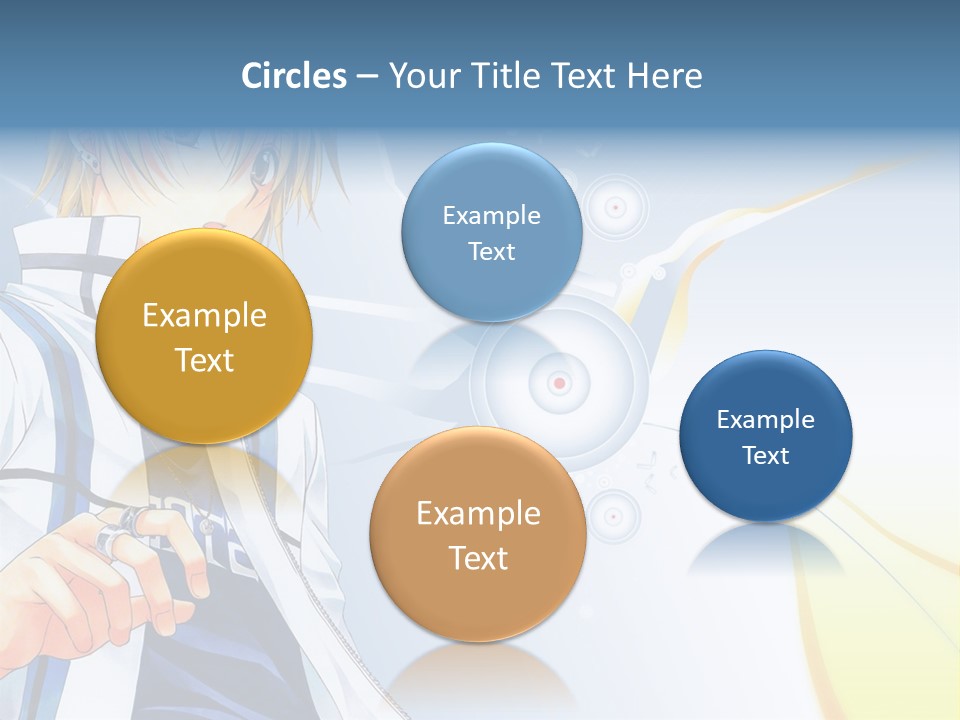 A Anime Character With Blonde Hair And Glasses PowerPoint Template