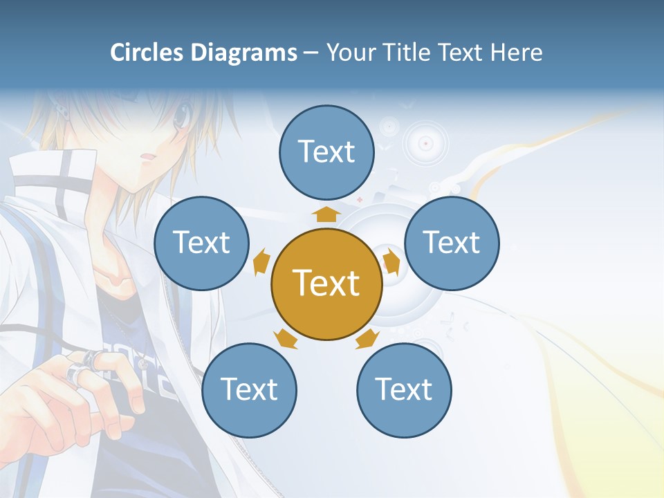 A Anime Character With Blonde Hair And Glasses PowerPoint Template