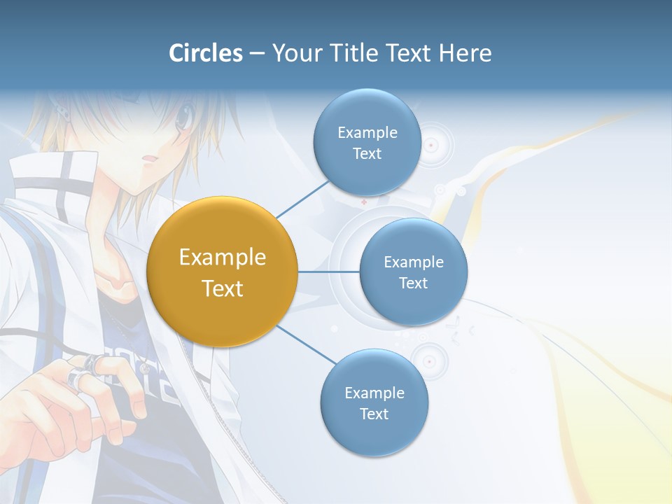 A Anime Character With Blonde Hair And Glasses PowerPoint Template