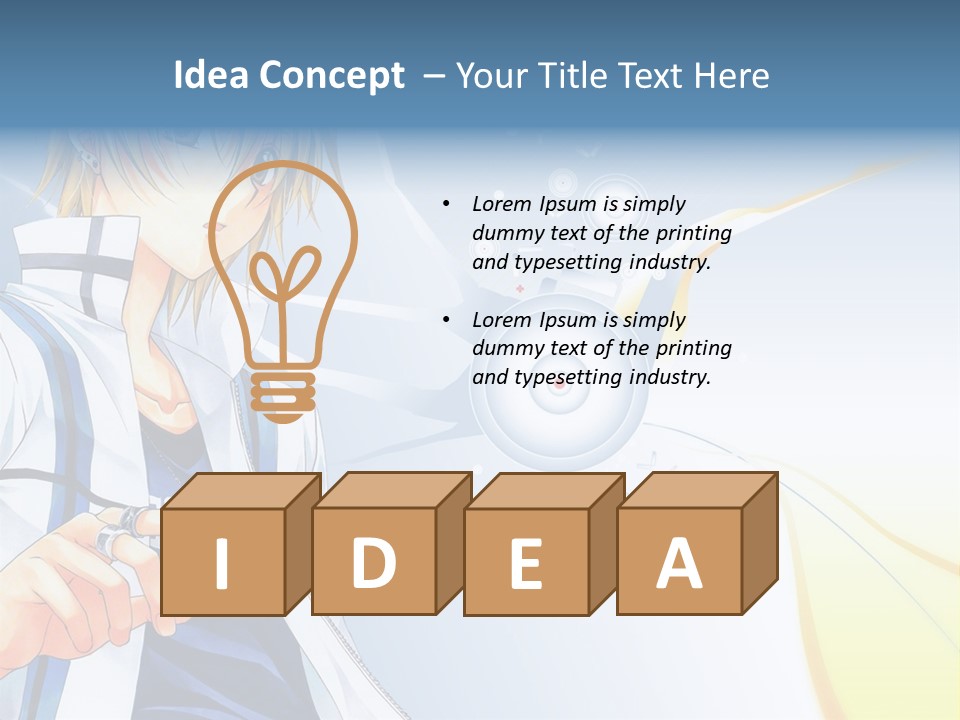 A Anime Character With Blonde Hair And Glasses PowerPoint Template