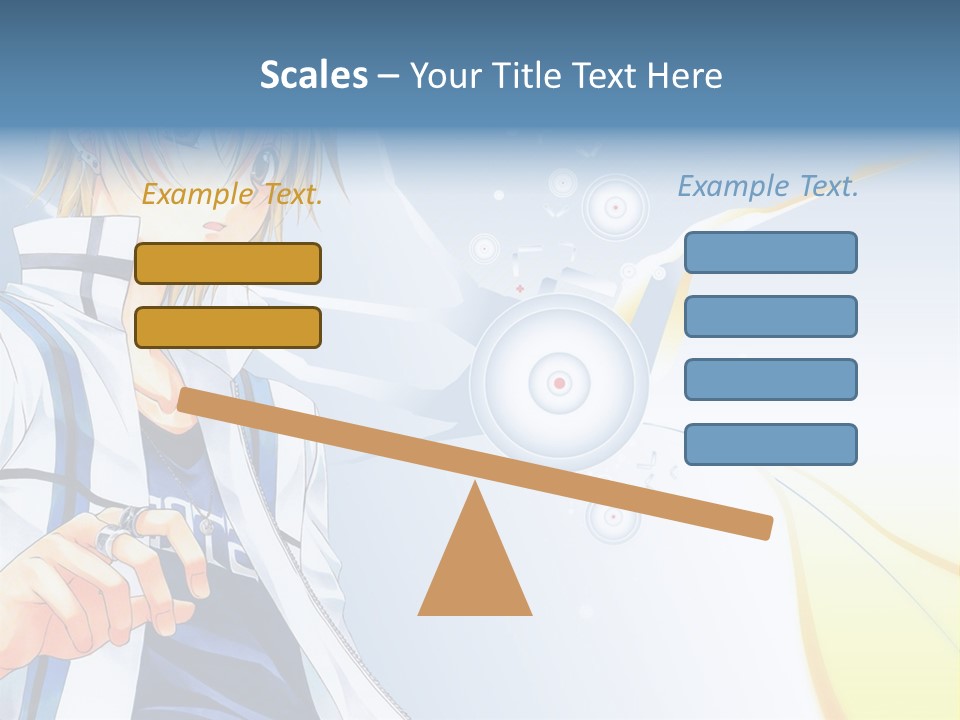 A Anime Character With Blonde Hair And Glasses PowerPoint Template