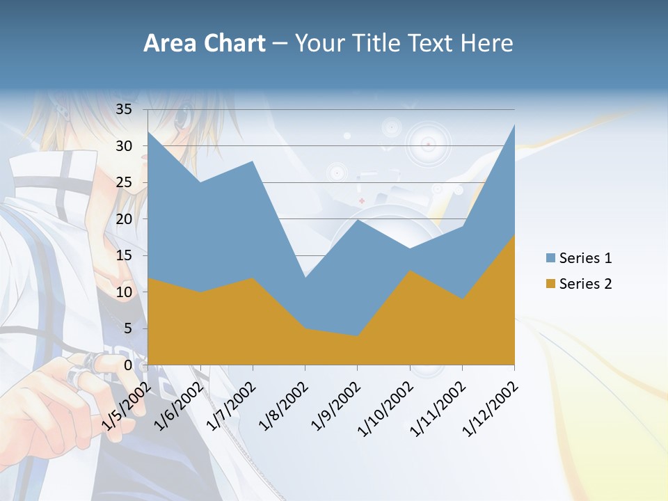 A Anime Character With Blonde Hair And Glasses PowerPoint Template