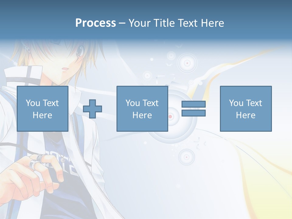 A Anime Character With Blonde Hair And Glasses PowerPoint Template