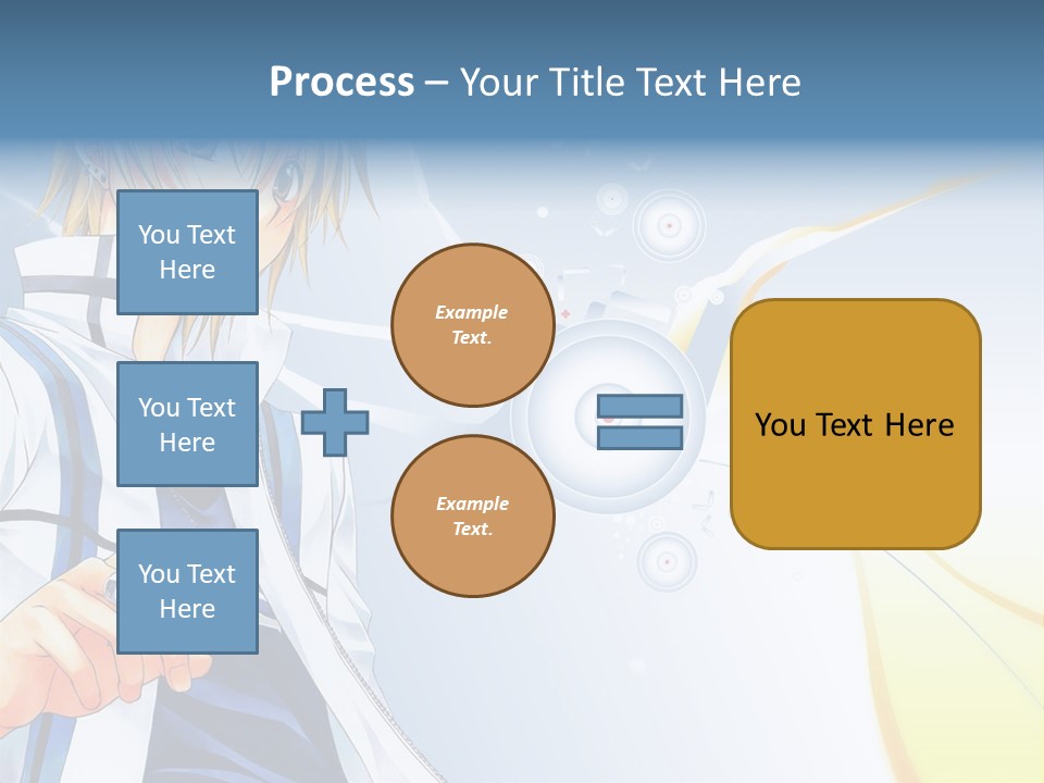 A Anime Character With Blonde Hair And Glasses PowerPoint Template