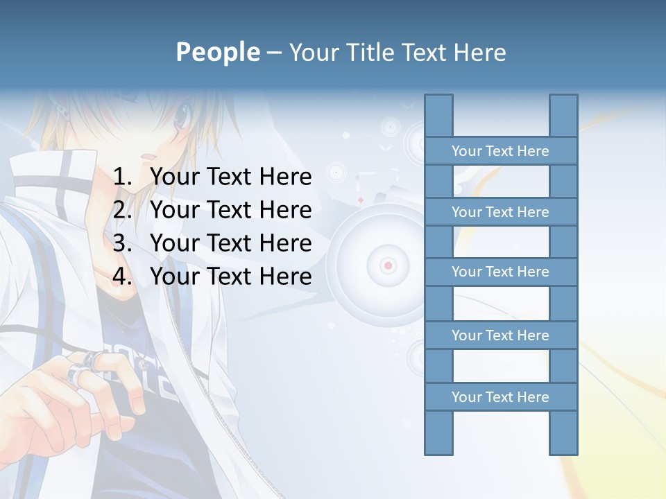 A Anime Character With Blonde Hair And Glasses PowerPoint Template