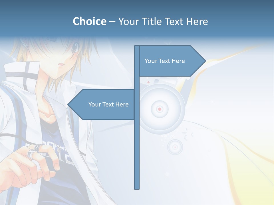 A Anime Character With Blonde Hair And Glasses PowerPoint Template
