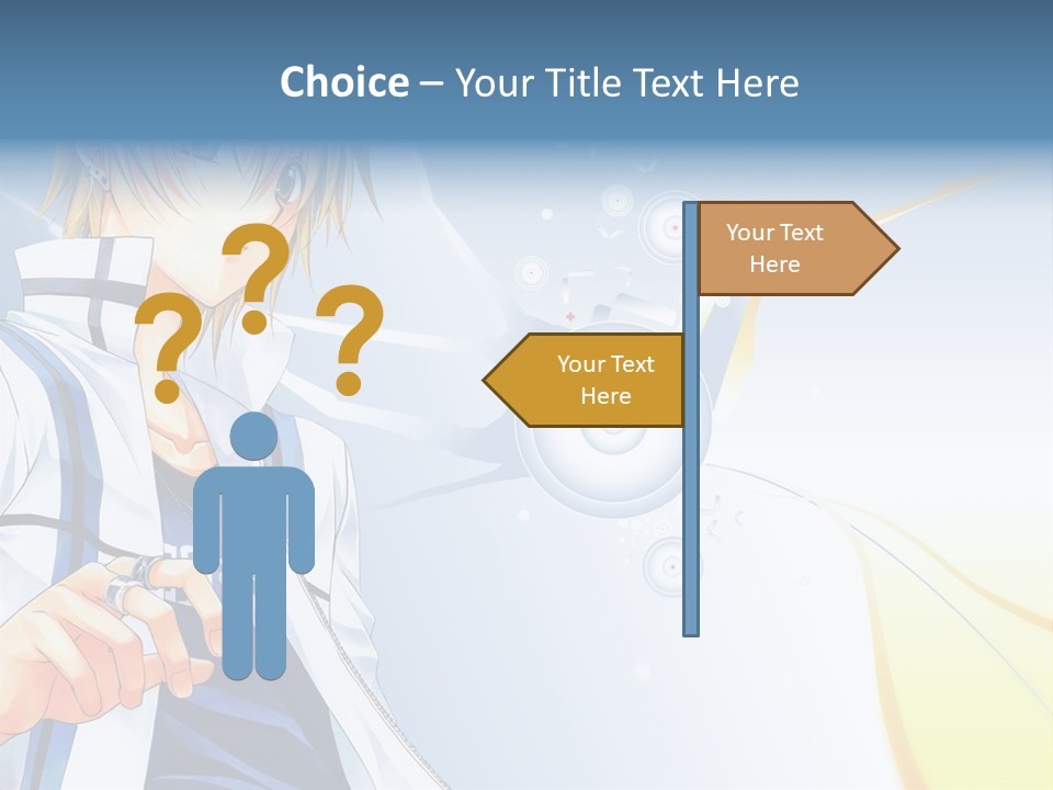 A Anime Character With Blonde Hair And Glasses PowerPoint Template