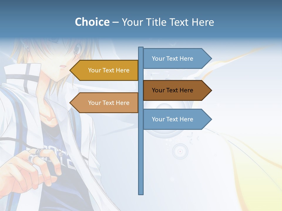 A Anime Character With Blonde Hair And Glasses PowerPoint Template