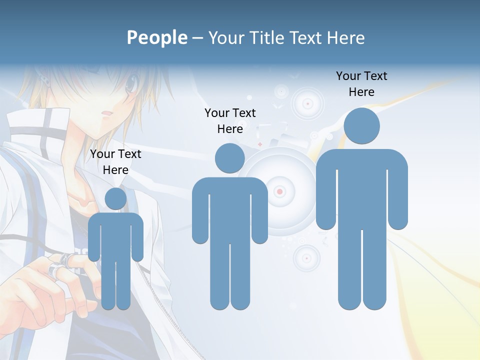 A Anime Character With Blonde Hair And Glasses PowerPoint Template