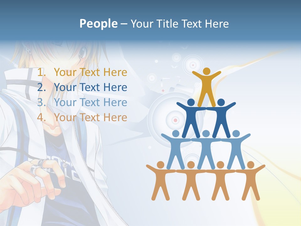 A Anime Character With Blonde Hair And Glasses PowerPoint Template