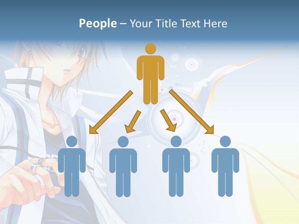 A Anime Character With Blonde Hair And Glasses PowerPoint Template