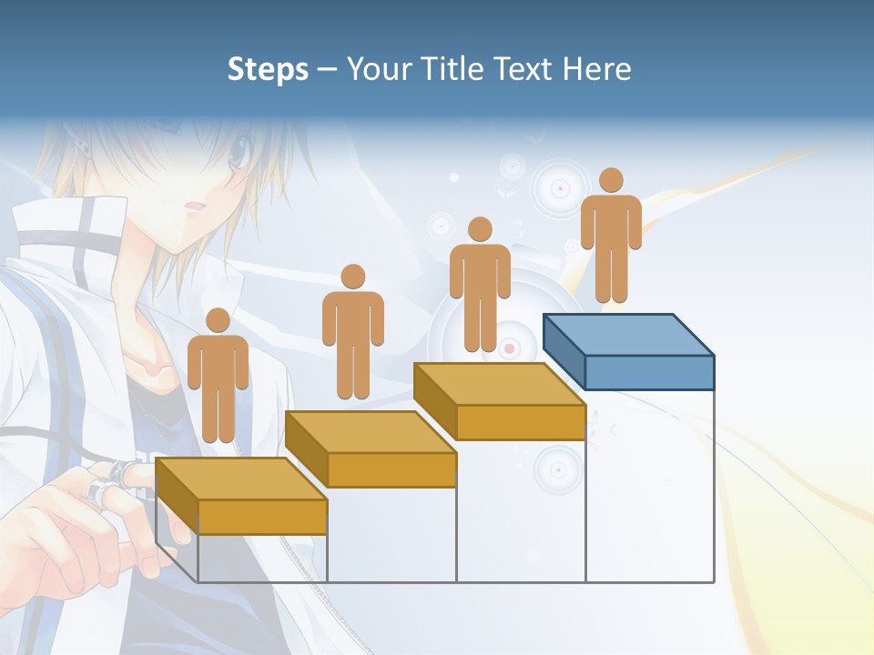A Anime Character With Blonde Hair And Glasses PowerPoint Template