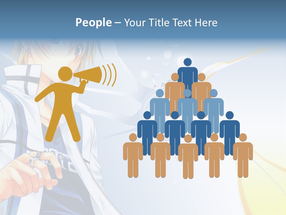 A Anime Character With Blonde Hair And Glasses PowerPoint Template