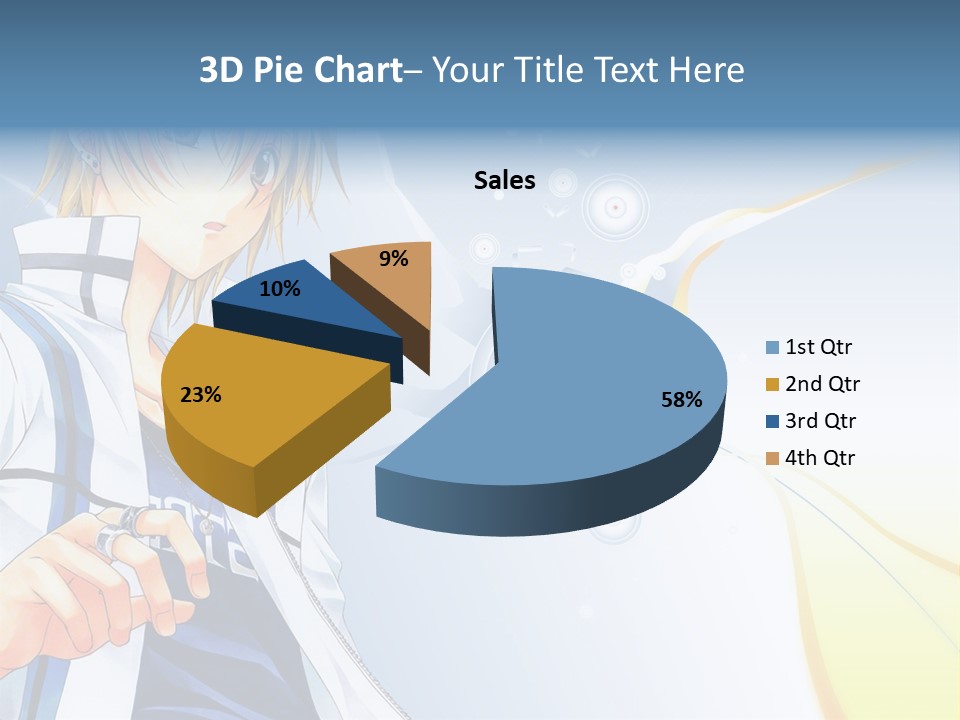 A Anime Character With Blonde Hair And Glasses PowerPoint Template