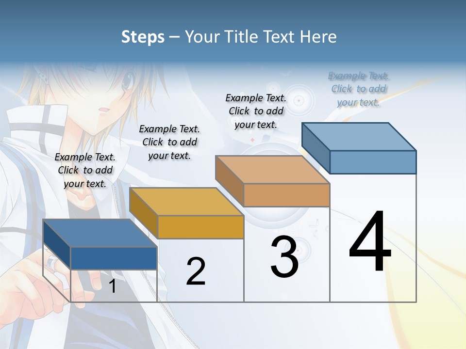 A Anime Character With Blonde Hair And Glasses PowerPoint Template
