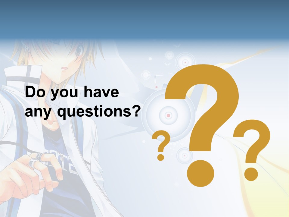 A Anime Character With Blonde Hair And Glasses PowerPoint Template