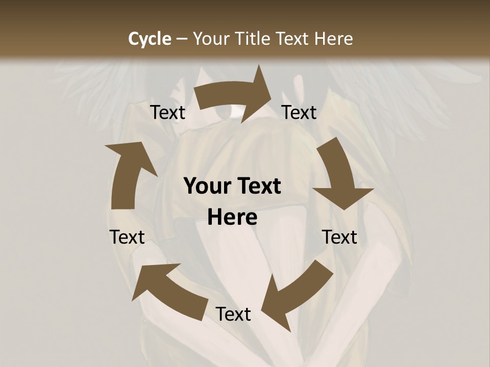 A Picture Of An Angel With A Halo Above It PowerPoint Template