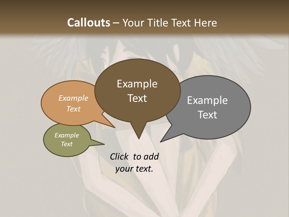 A Picture Of An Angel With A Halo Above It PowerPoint Template