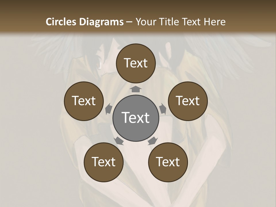 A Picture Of An Angel With A Halo Above It PowerPoint Template