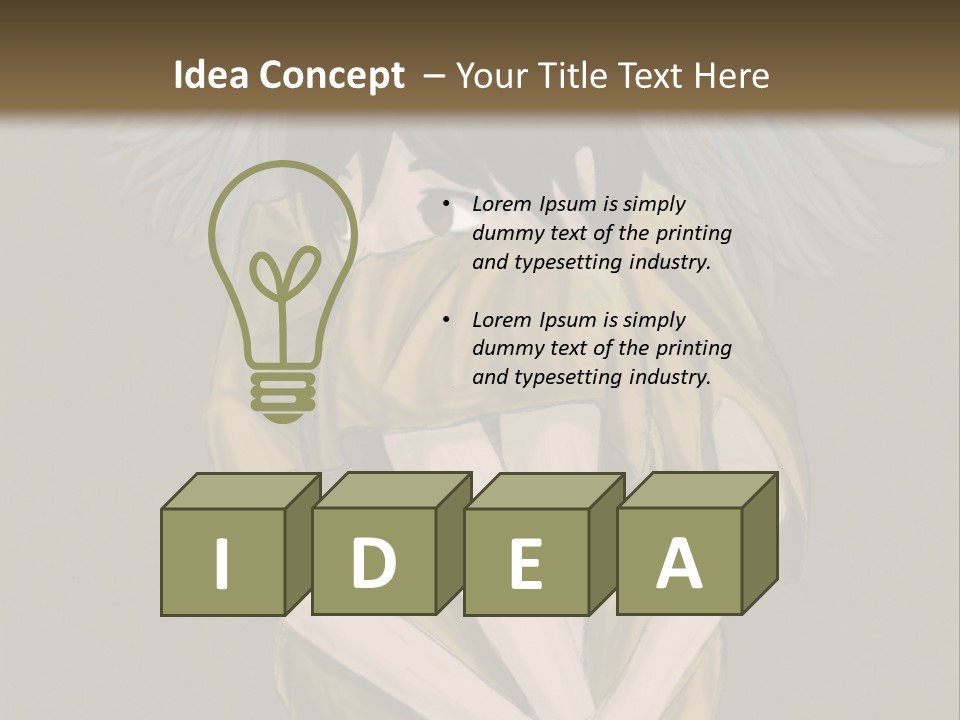 A Picture Of An Angel With A Halo Above It PowerPoint Template