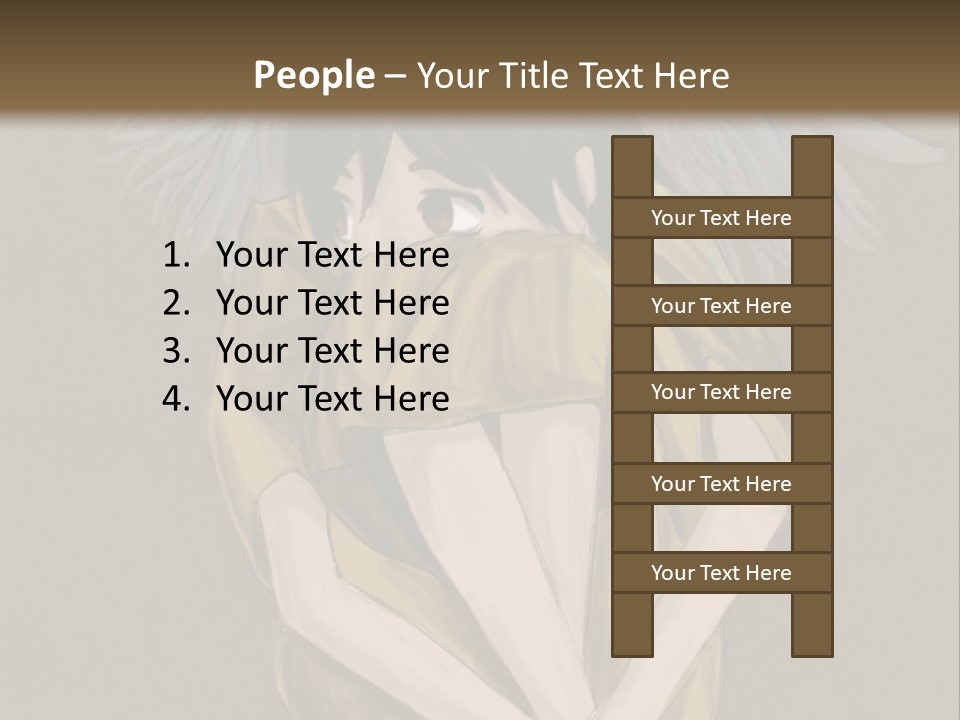 A Picture Of An Angel With A Halo Above It PowerPoint Template