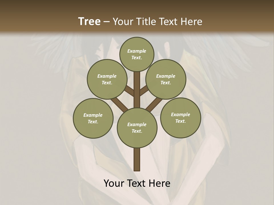 A Picture Of An Angel With A Halo Above It PowerPoint Template