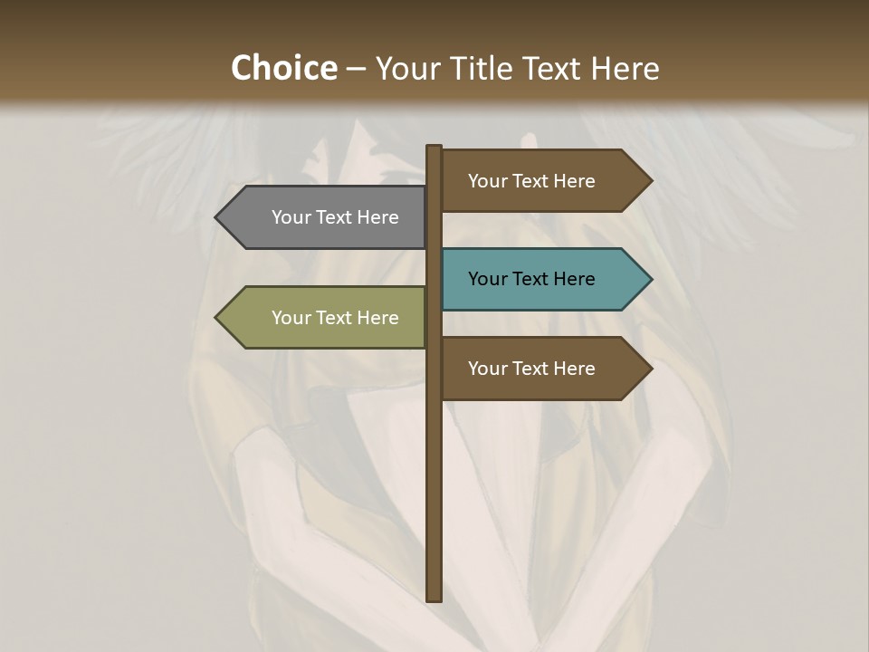 A Picture Of An Angel With A Halo Above It PowerPoint Template