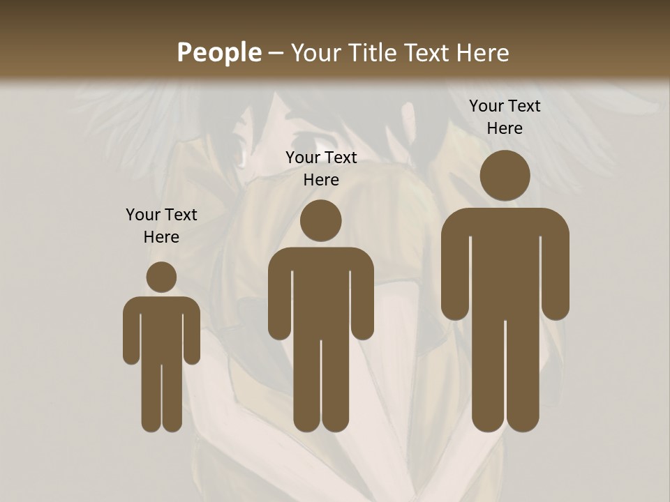 A Picture Of An Angel With A Halo Above It PowerPoint Template