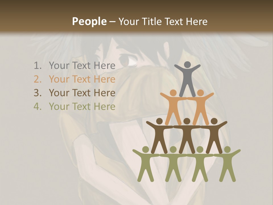 A Picture Of An Angel With A Halo Above It PowerPoint Template