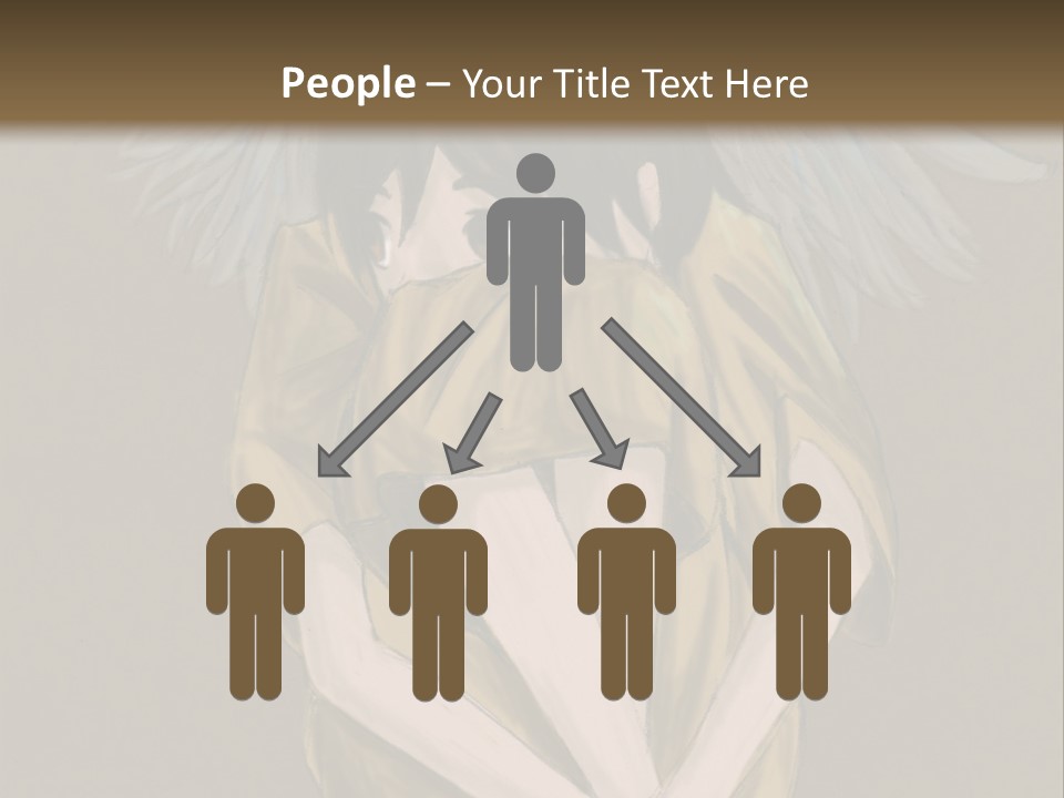 A Picture Of An Angel With A Halo Above It PowerPoint Template