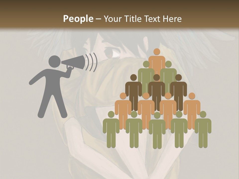 A Picture Of An Angel With A Halo Above It PowerPoint Template