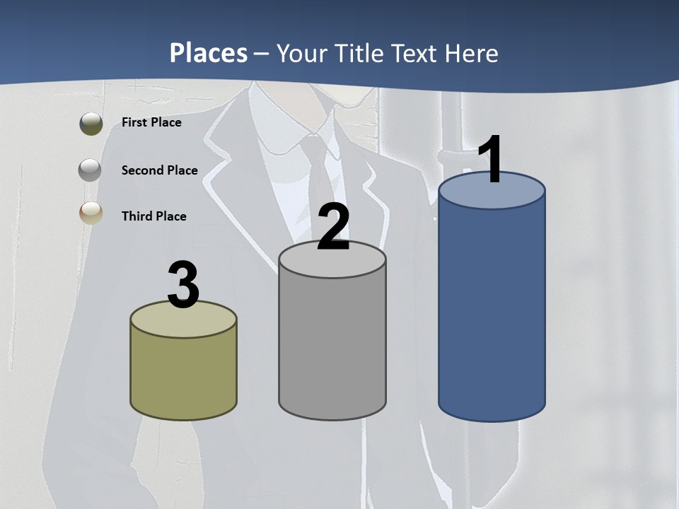 A Man In A Suit And Tie Holding An Umbrella PowerPoint Template