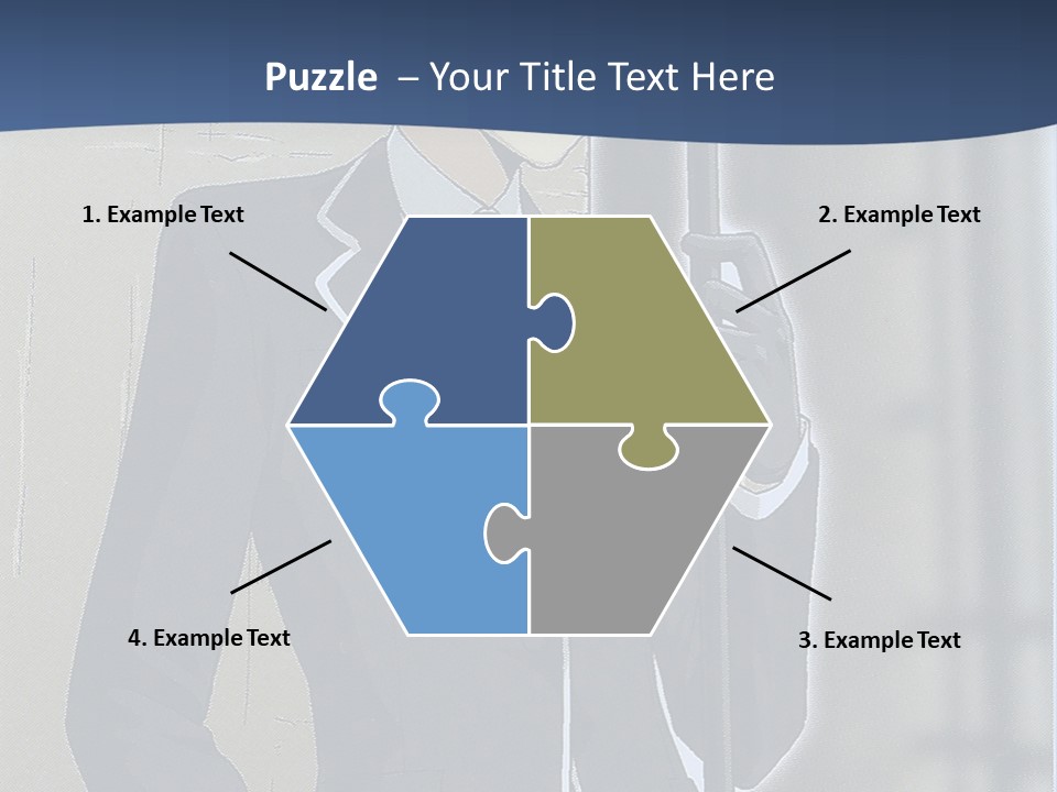 A Man In A Suit And Tie Holding An Umbrella PowerPoint Template