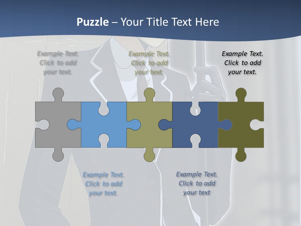 A Man In A Suit And Tie Holding An Umbrella PowerPoint Template