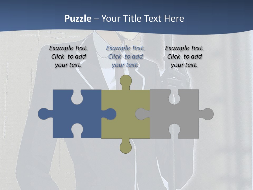 A Man In A Suit And Tie Holding An Umbrella PowerPoint Template