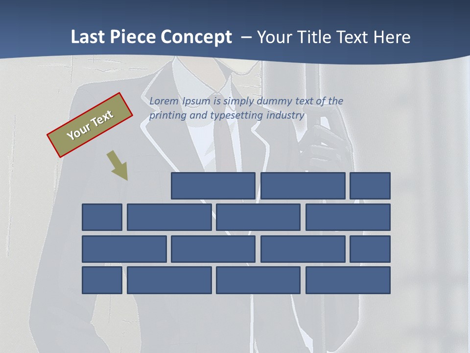 A Man In A Suit And Tie Holding An Umbrella PowerPoint Template